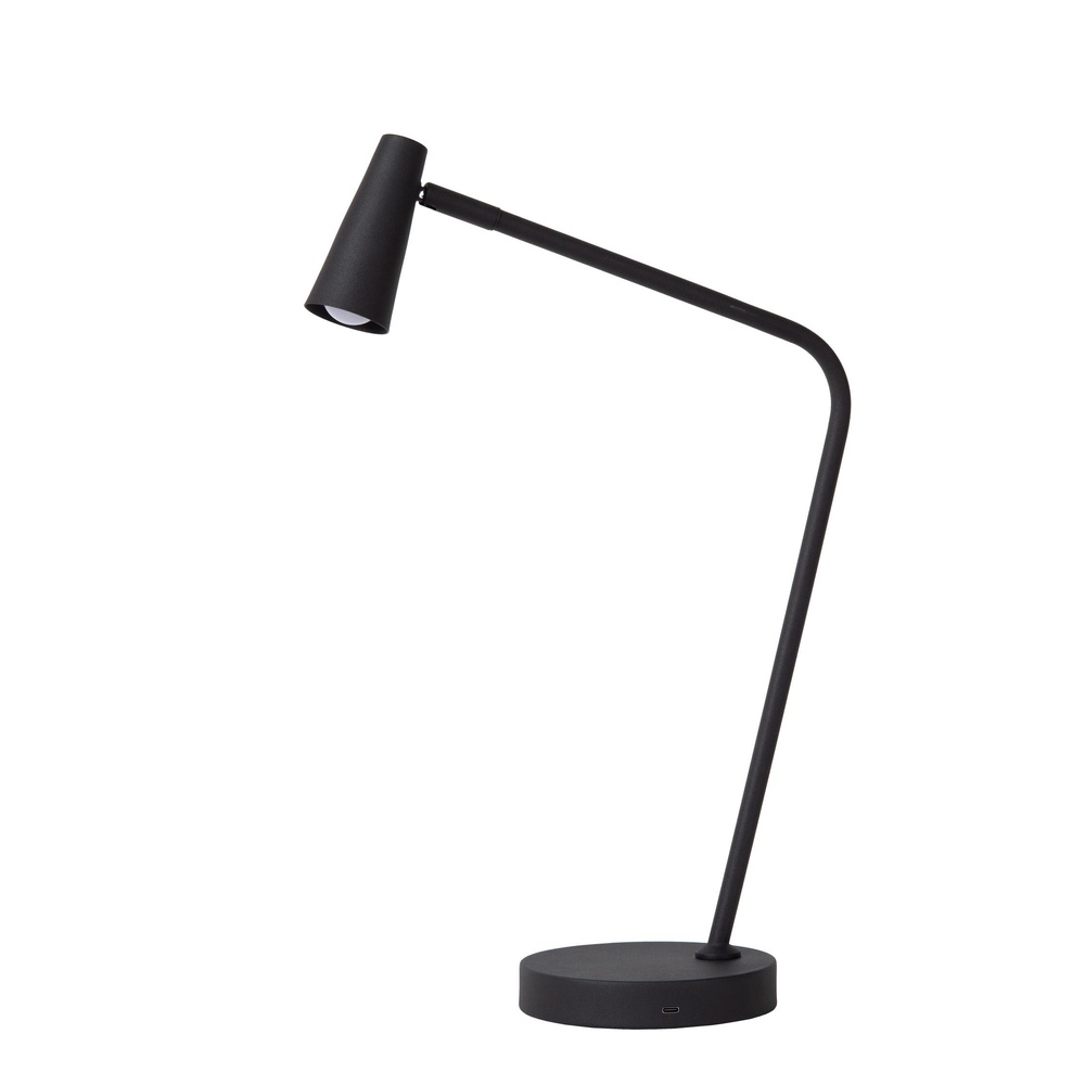 Lucide Oplaadbare tafellampStirling zwart - 36620/03/30